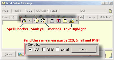 ICQ - Outgoing Message