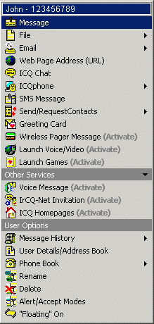 ICQ Chat-page